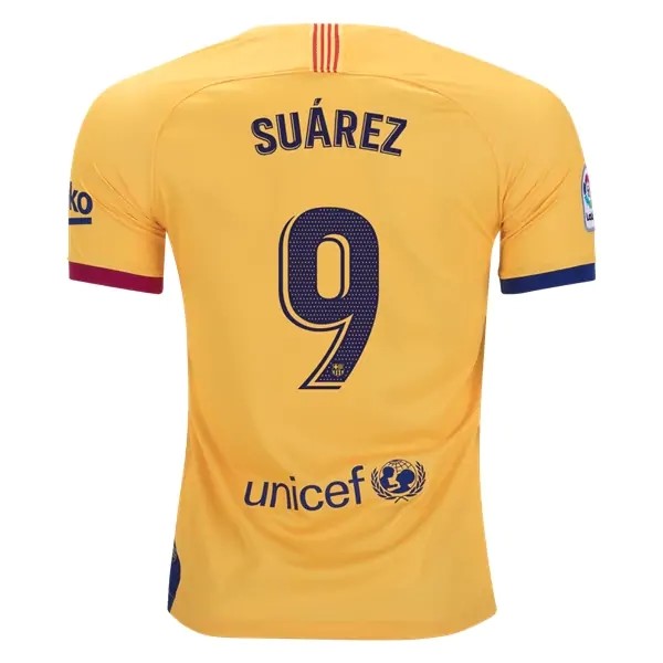 Camiseta Barcelona NO.9 Suarez Segunda equipo 2019-20 Amarillo
